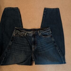 Banana Republic Women's High Rise Barrel Cut Blue Jeans